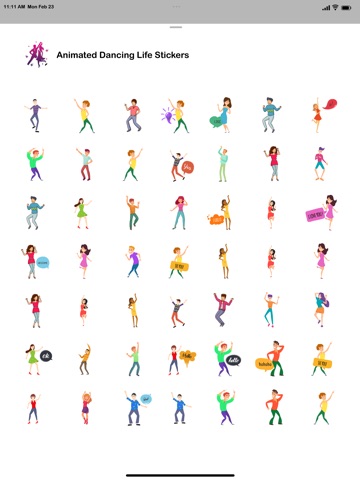 Animated Dancing Life Stickers iPad screenshot