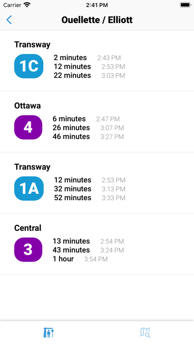 Windsor Transit iPhone screenshot 1 - Navigation app