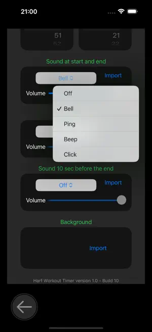 Harf Workout Timer screenshot 1