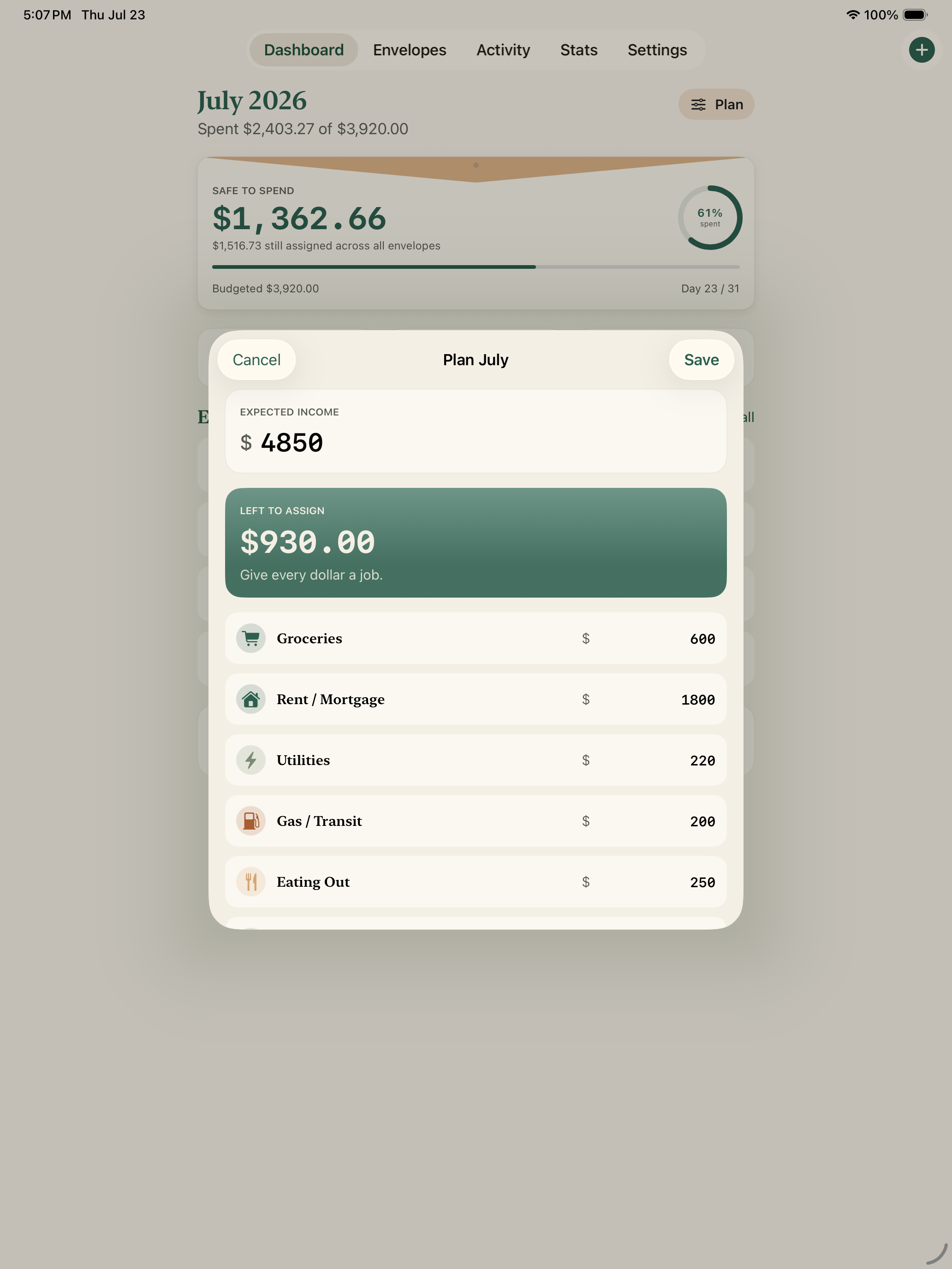 Budgetly - Envelope Budget screenshot 9