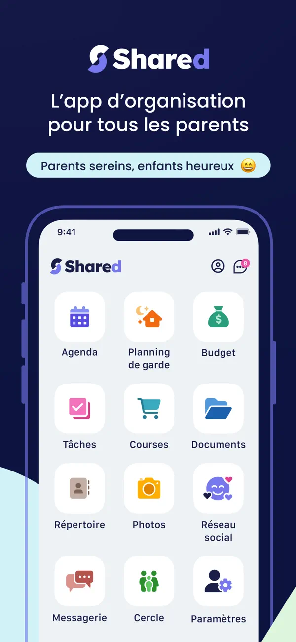 Screenshot #1 pour Shared, organisation famille