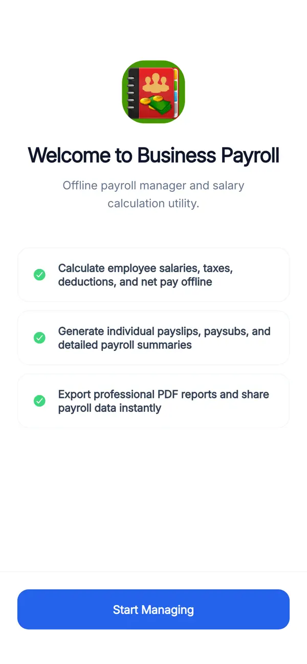 Screenshot #1 pour Business Payroll