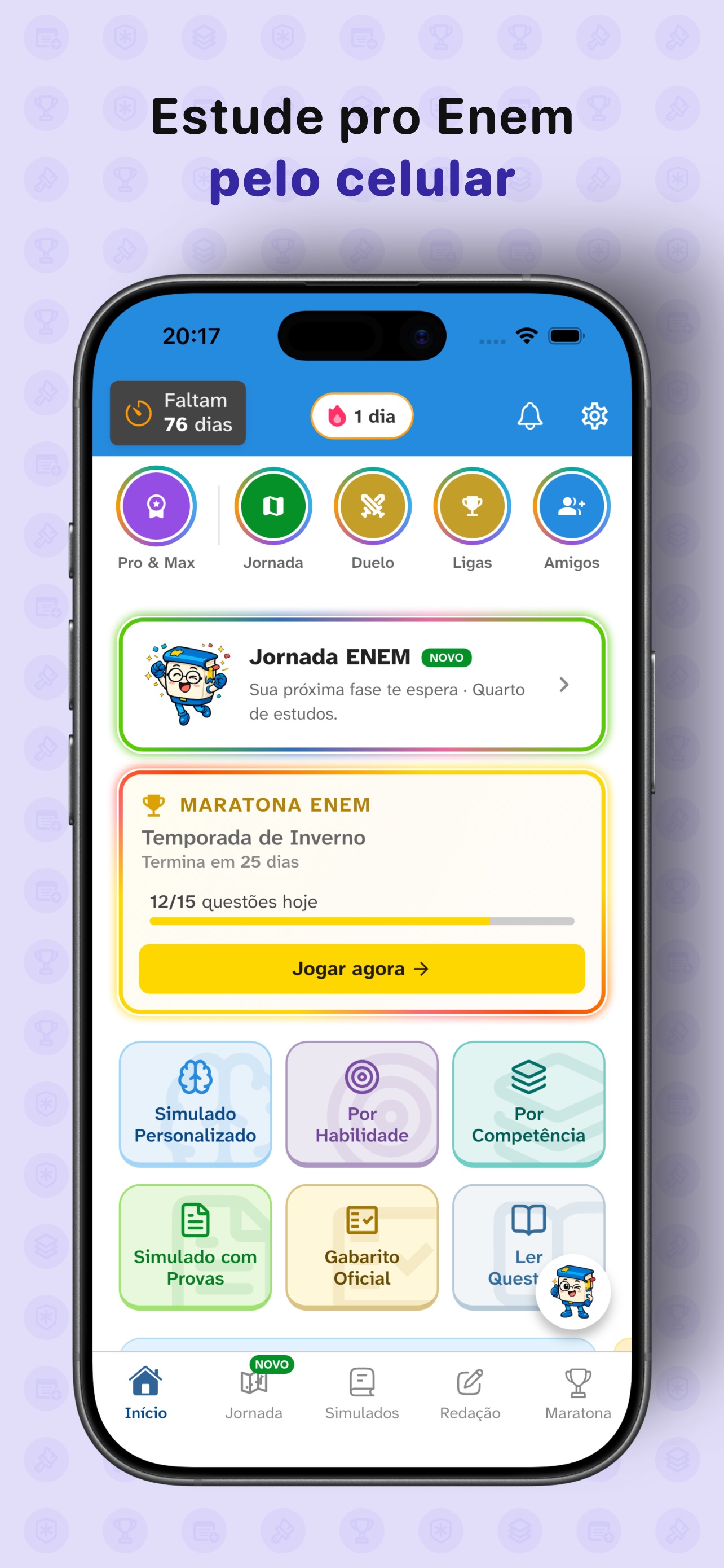 Screenshot 1 of Enem 2026 Questões e Simulados