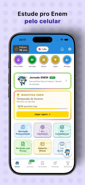 Enem 2026 Questões e Simulados screenshot 1