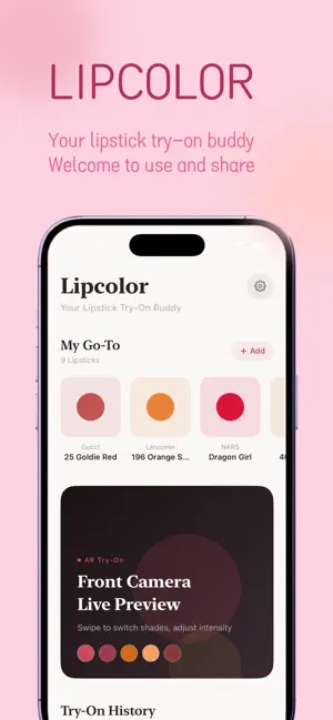 Lipcolor–AR Try-on Lipstick screenshot 1