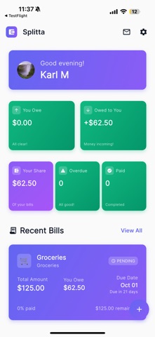 Splitta - Bill Splitter Screenshot 1 of 8