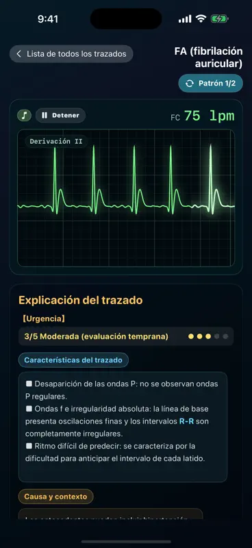 ECG: monitor y 12 derivaciones screenshot 1 of 10