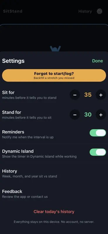 Sit - Stand screenshot 5 of 9