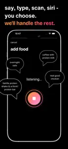 protein - voice food tracker screenshot #2 for iPhone