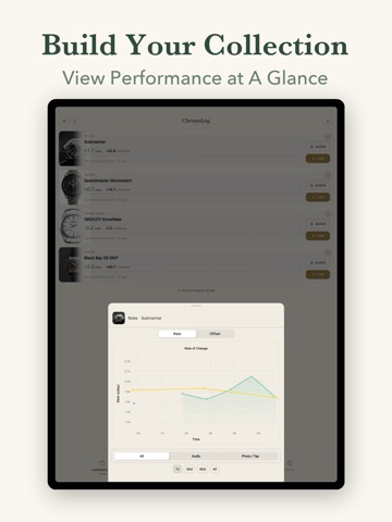 ChronoLog • Watch Accuracy iPad screenshot