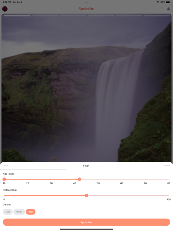 Socialite iPad screenshot 2 - Social Networking app