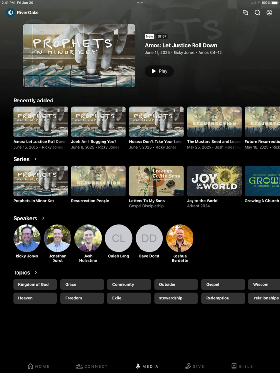 RiverOaks Presbyterian Church iPad screenshot 3 - Education app