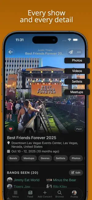 Concert Archives screenshot 3