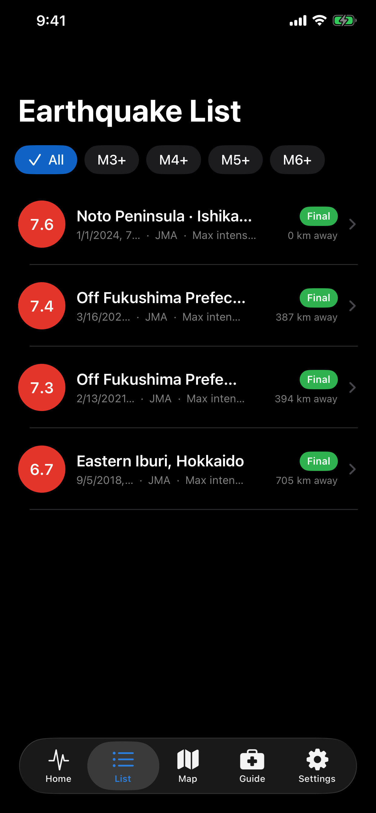 QuakeSignal screenshot 5