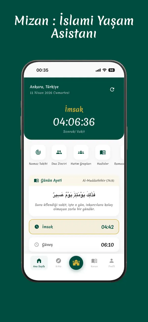 Screenshot #1 pour Mizan İslami Yaşam Asistanı