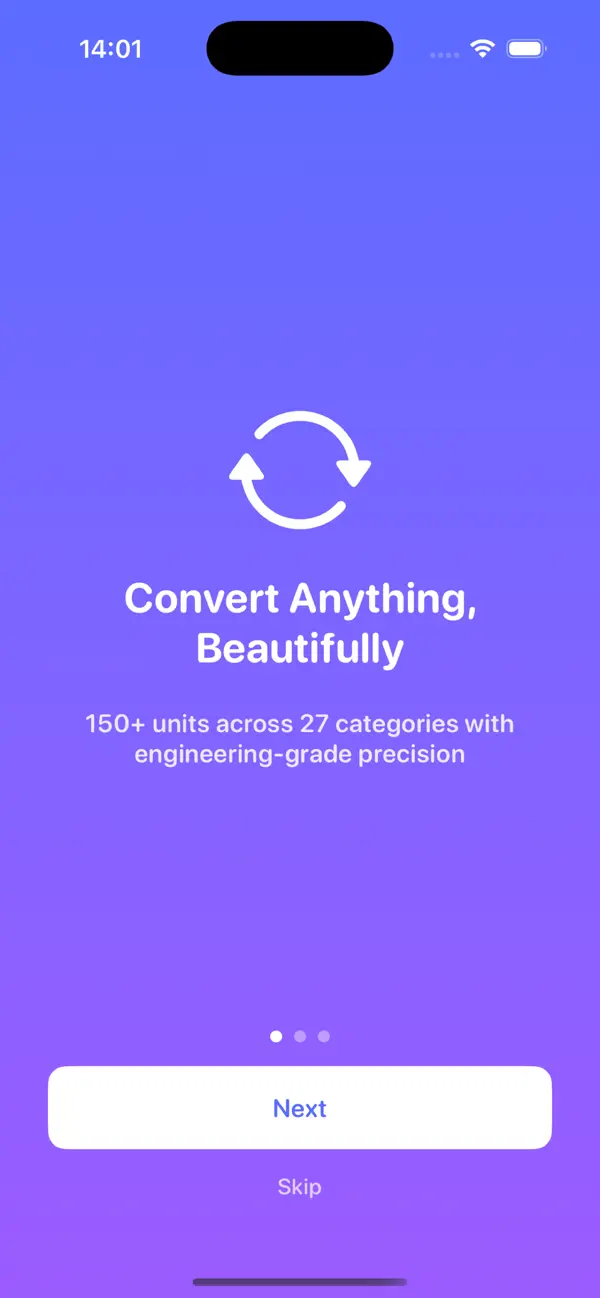 Screenshot #1 pour Unit Convert Go