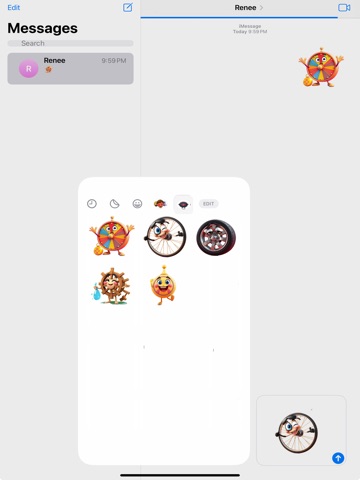 Spinning Wheel Stickers iPad screenshot