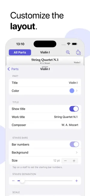 Partifier: extract score parts screenshot 4