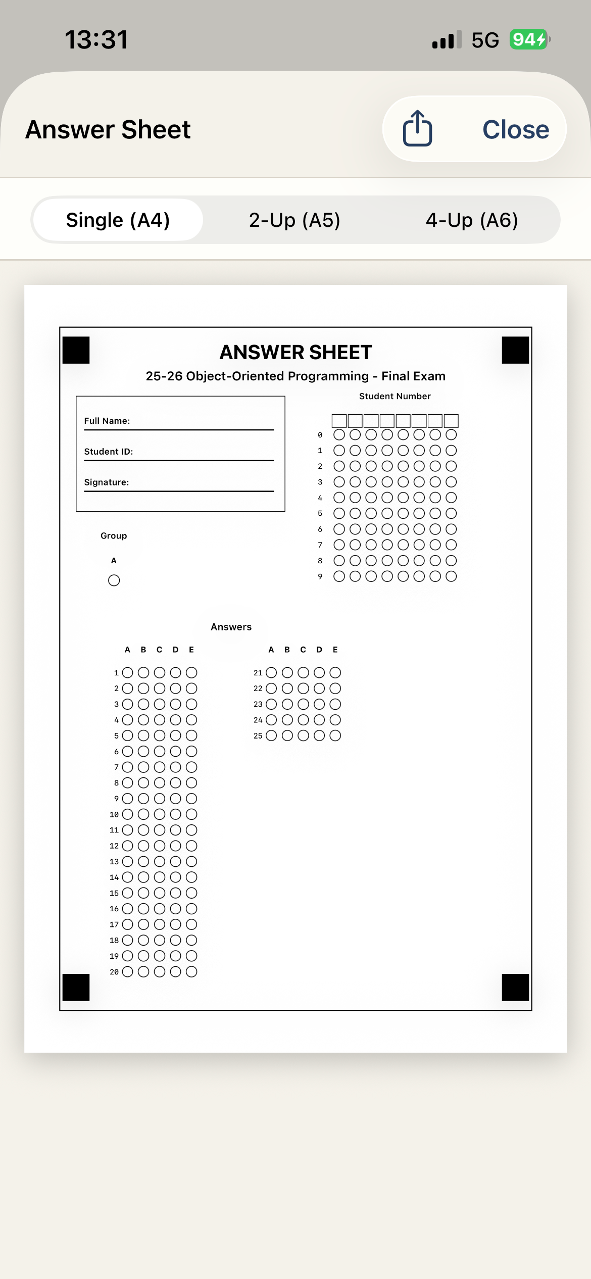 Scorvia: Exam Sheet Scanner