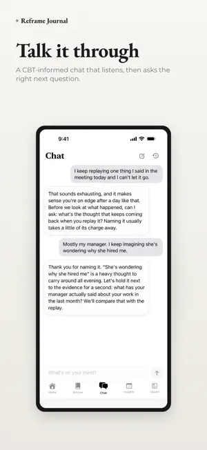 Reframe CBT Thought Journal screenshot 2