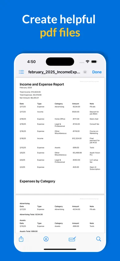 Simple Income Expense Log App screenshot 3