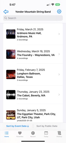 Etree Mobile app screenshot 2