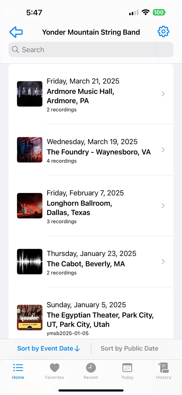 Screenshot #2 pour Etree Mobile