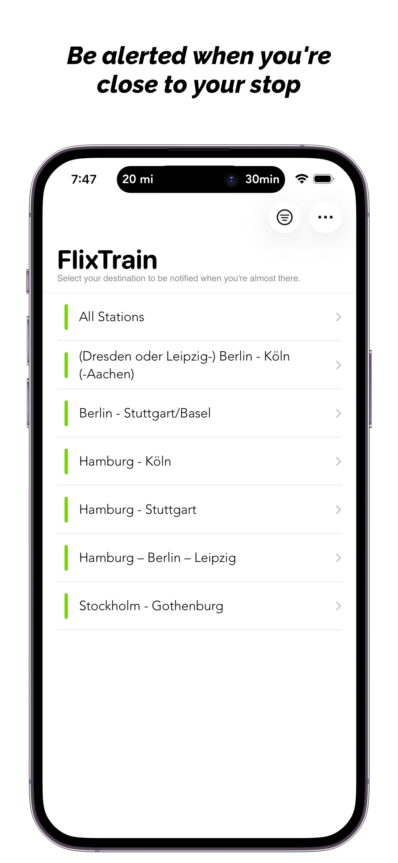 FlixTrain Destinations