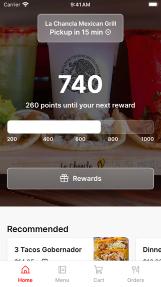 La Chancla Mexican Grill app screenshot