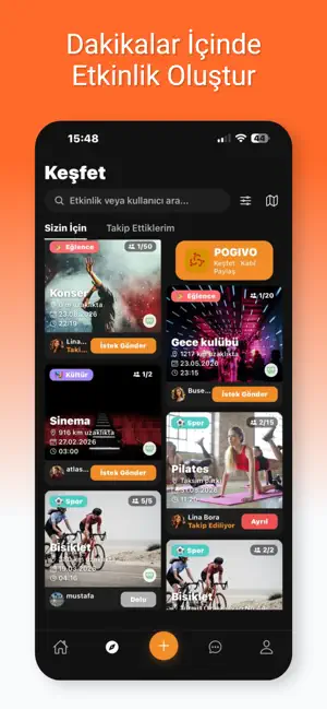 Pogivo: Etkinlik & Sosyal screenshot 4