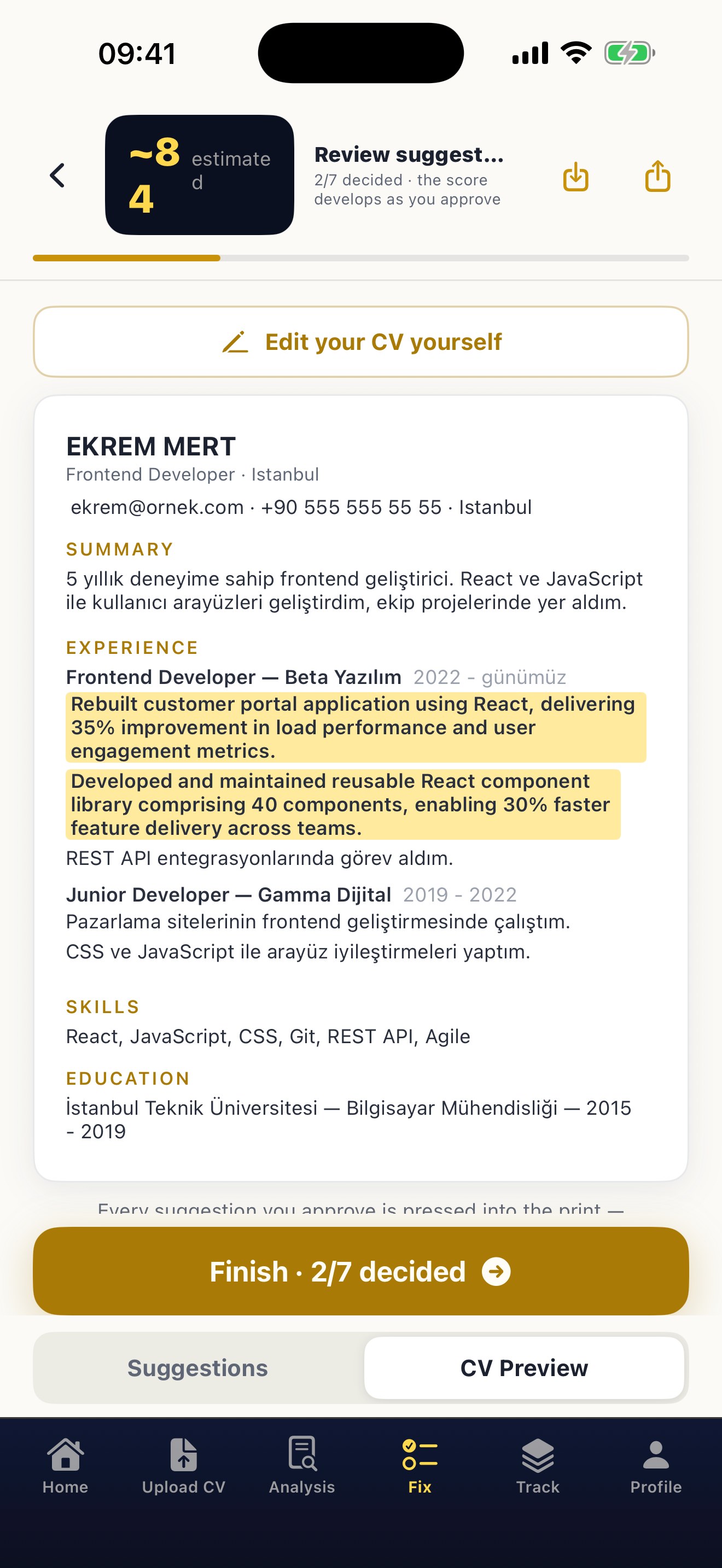 CVtoapply: ATS Resume Score screenshot 5