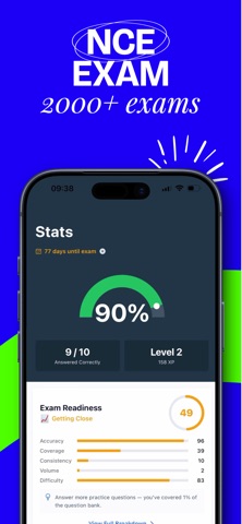 NCE Exam Prep 2026 - 2027 iPhone screenshot