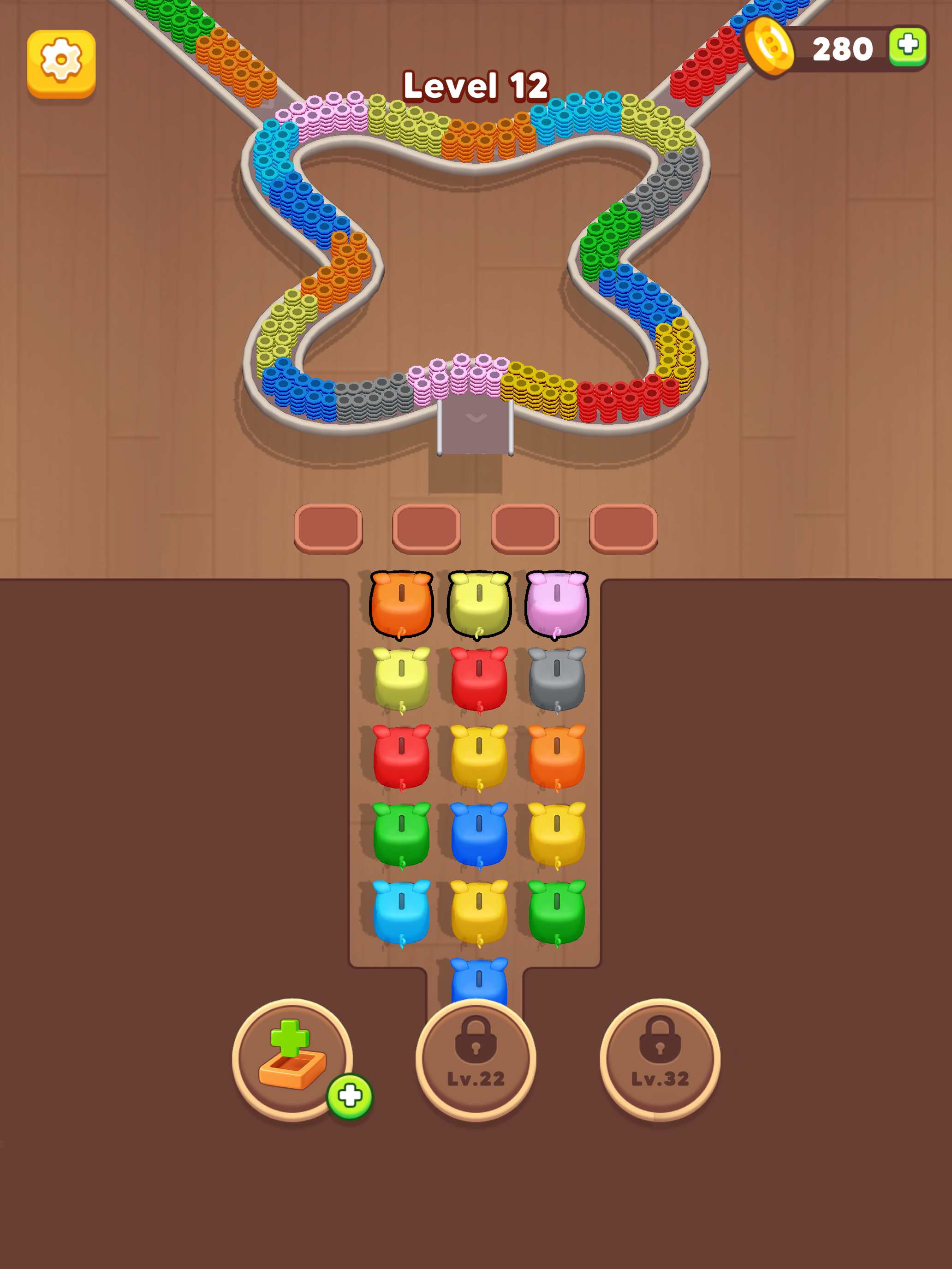 Coin Stack Piggy Puzzle