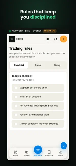 Trade Journal AI — Journal screenshot 2