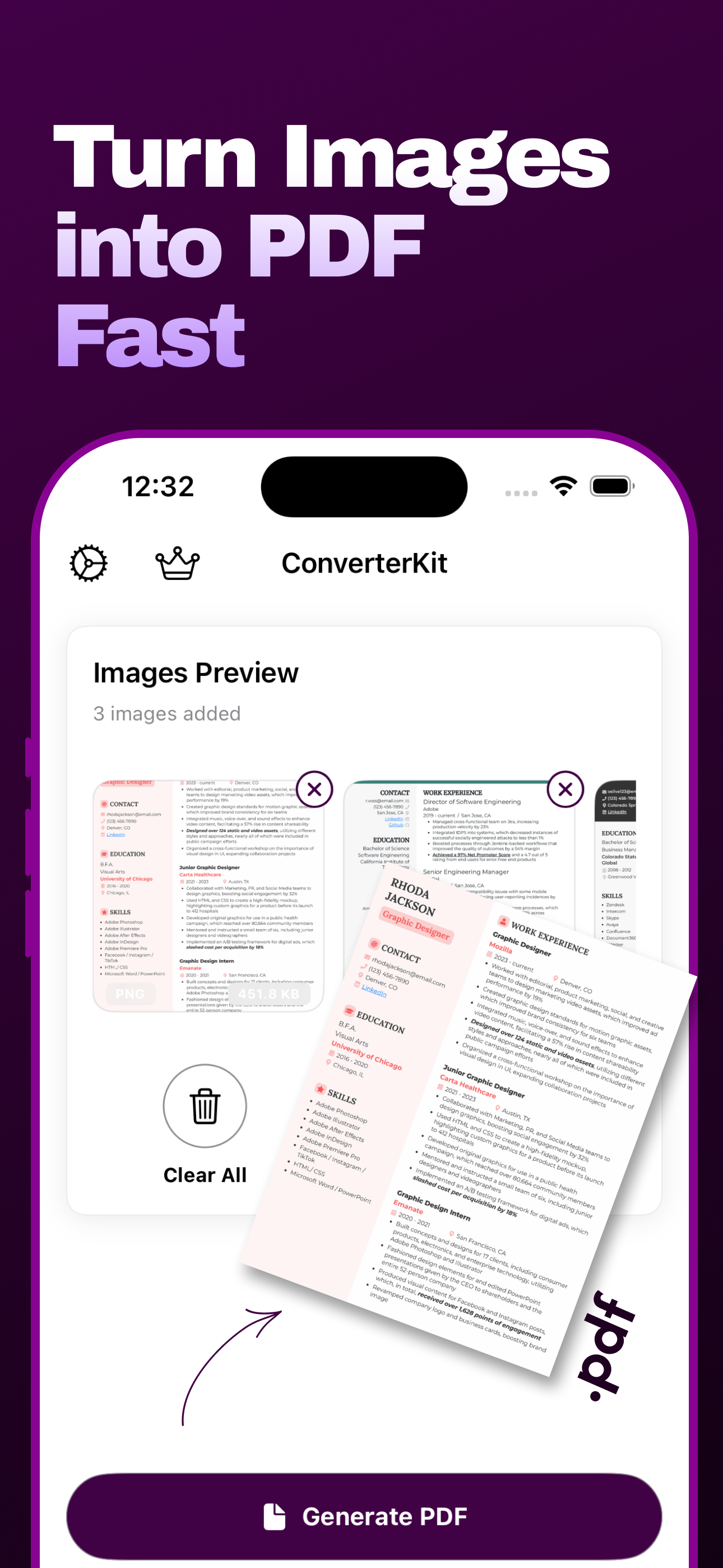 JPG to PDF: Image Converter