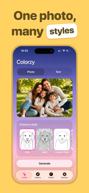 Coloring Page Maker: Colorzy screenshot 3