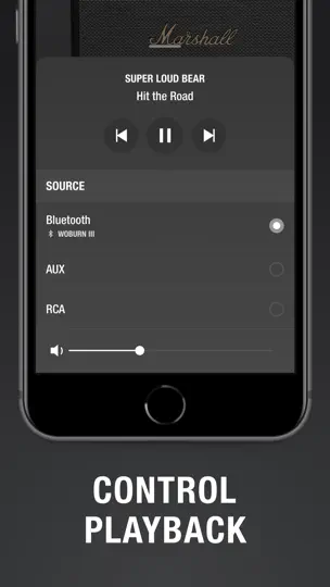 Скриншот Marshall Bluetooth на iPhone 3