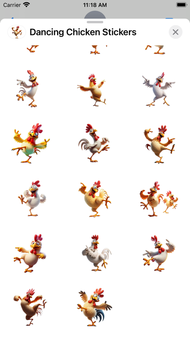 Screenshot #3 pour Dancing Chicken Stickers