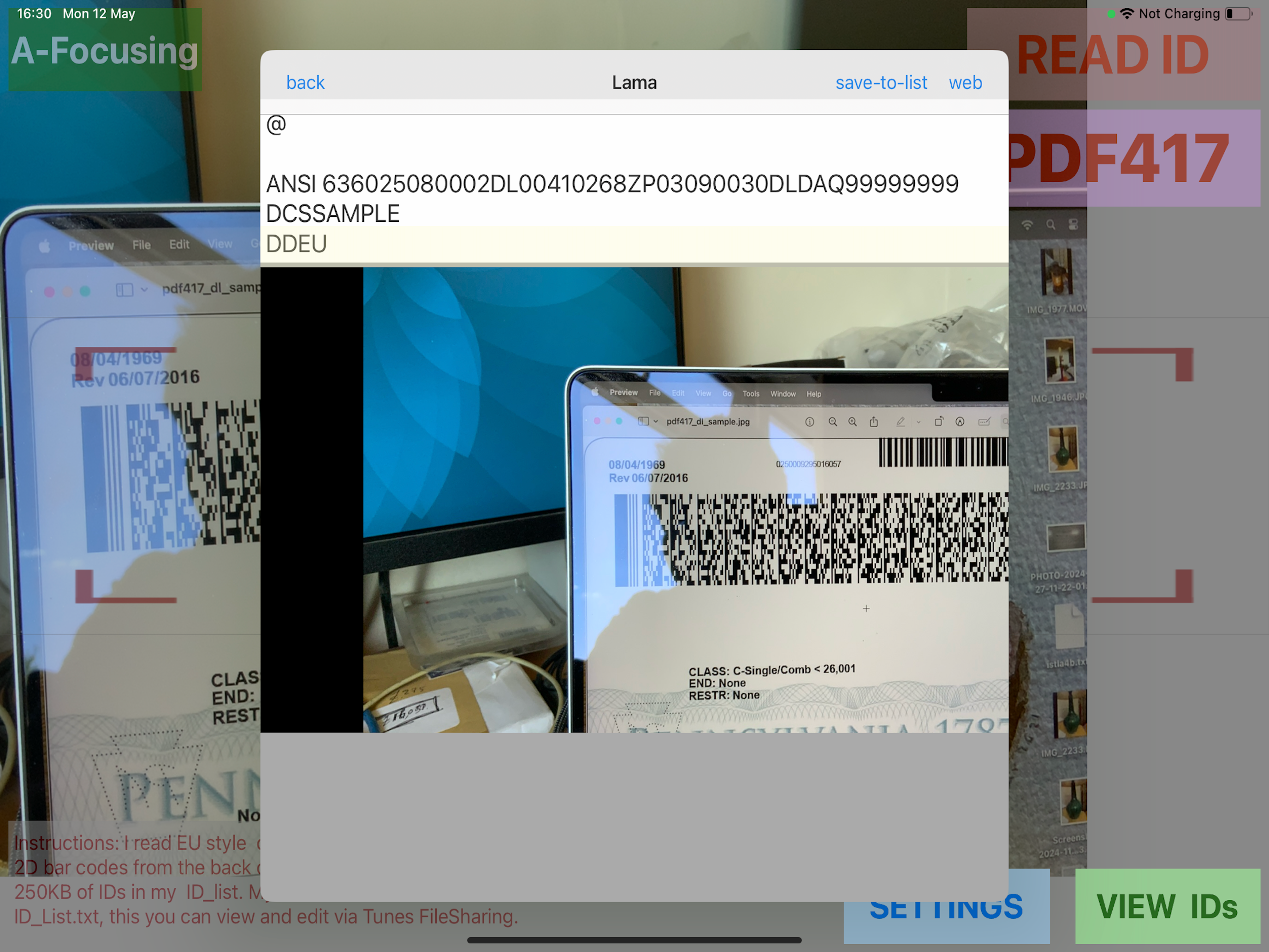 Driver License Reader