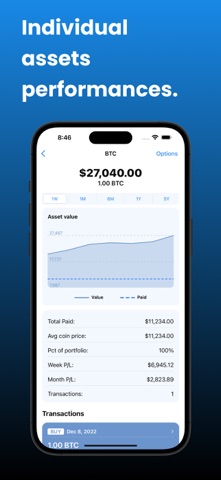 Bitfolio - crypto portfolio Screenshot 4 of 6