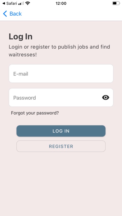 Waitro: Temporary Waitstaff