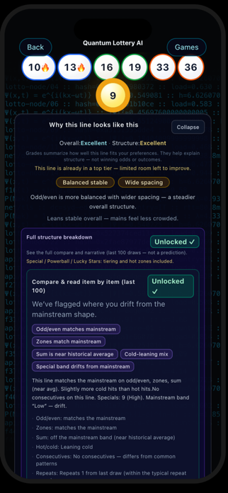 Quantum Lotto AI Analyzer Screenshot 2 of 3