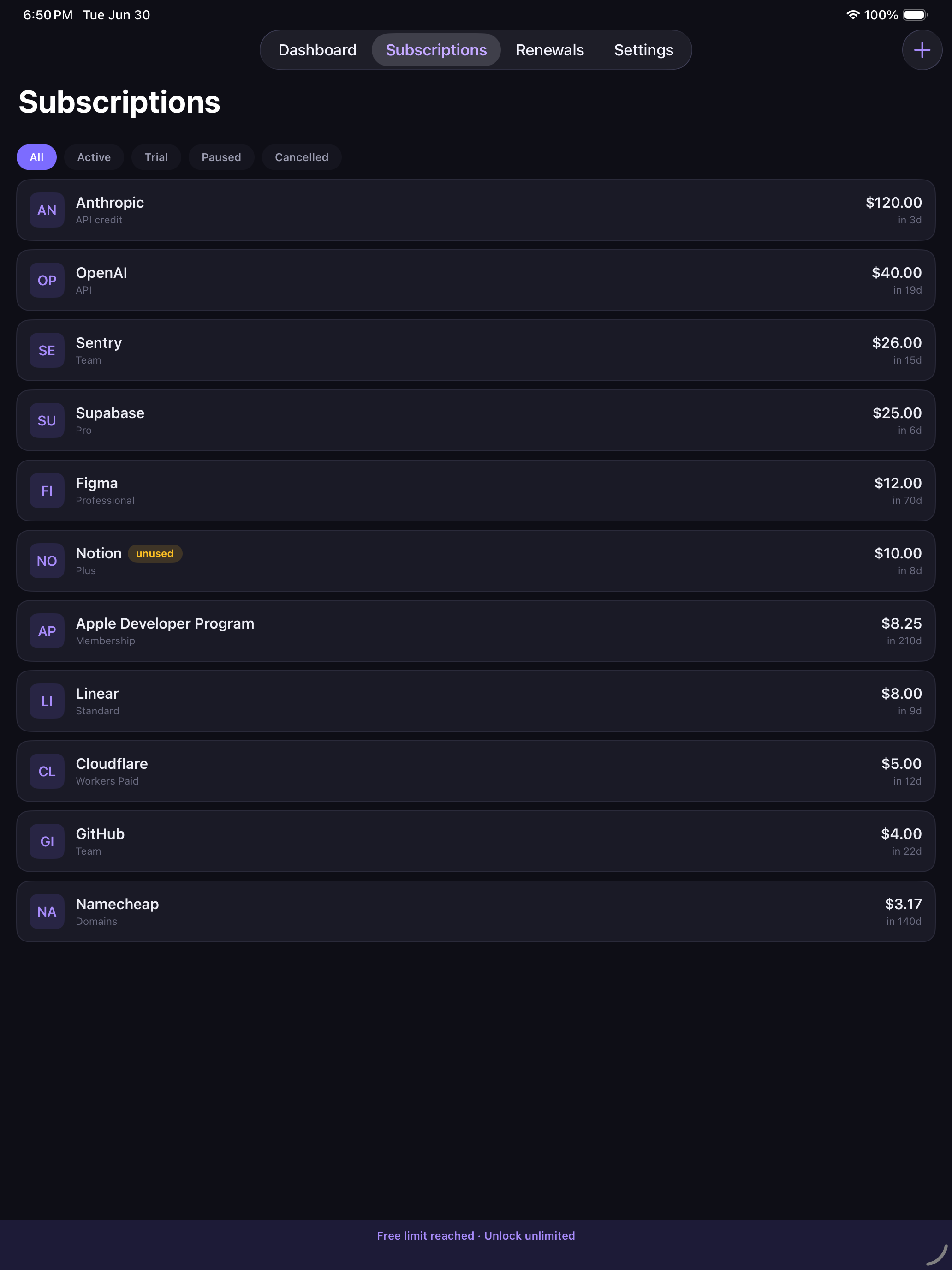 SubLedger: Subscriptions screenshot 8