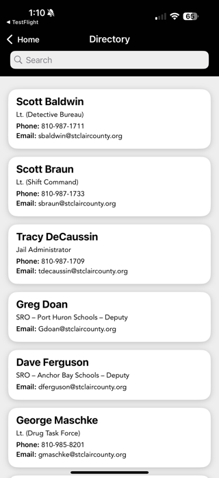 St. Clair County Sheriff MI Screenshot 2 of 3