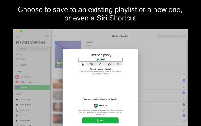 Playlisty for Spotify