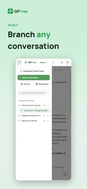 GPTree: Branch & Merge AI screenshot 1