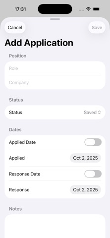 Job Apps Tracker Screenshot 3 of 4