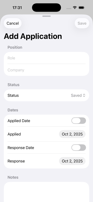 Job Apps Tracker Screenshot 3 of 4