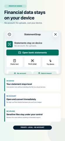 StatementSnap: Bank Converter iPhone screenshot