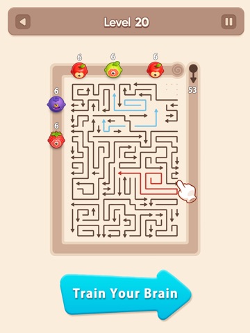 Arrows vs Fruits: Maze Puzzle iPad screenshot